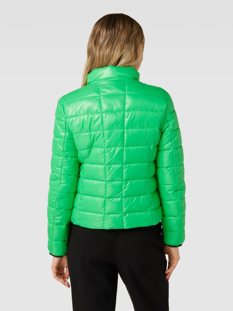 Steppjacke mit Reißverschlusstaschen in neon grün
