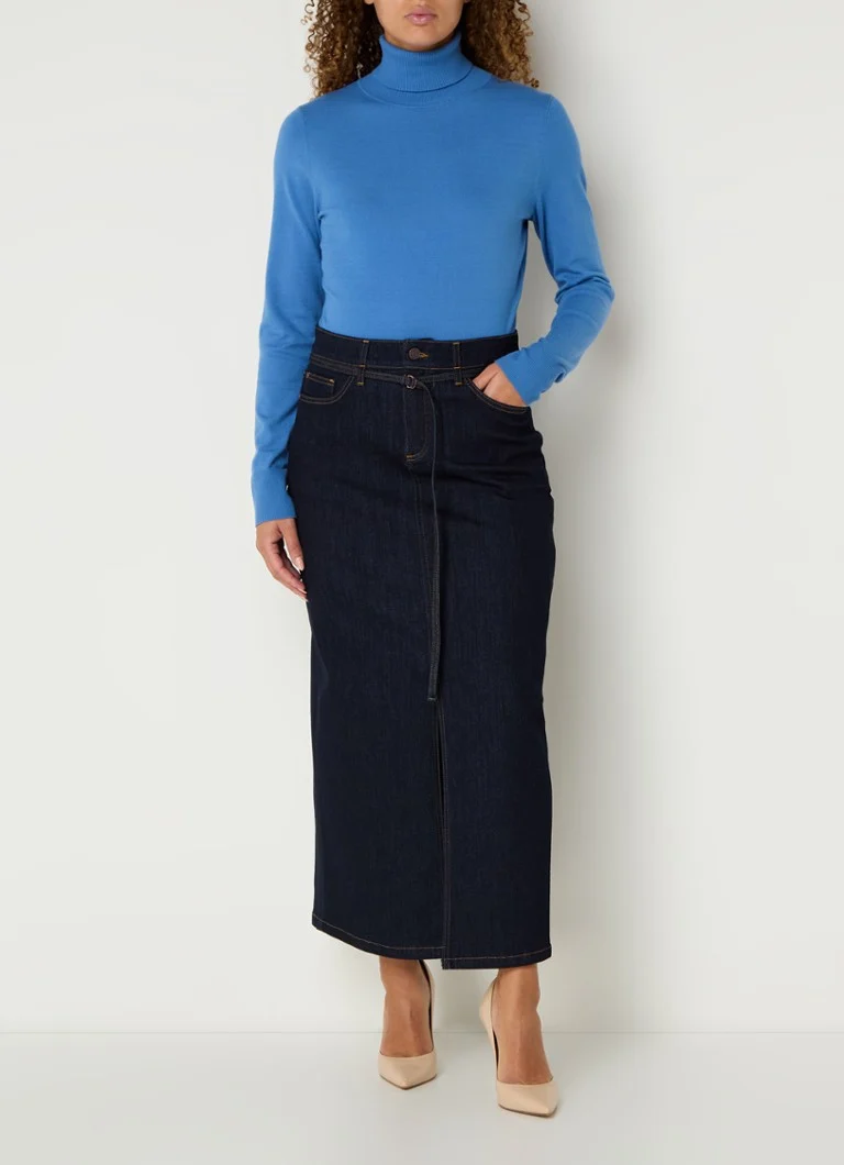 Claudia Sträter Maxi-Jeansrock mit Gürtel