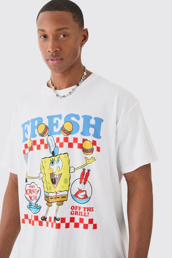 Oversize T-Shirt mit lizenziertem Spongebob Print
