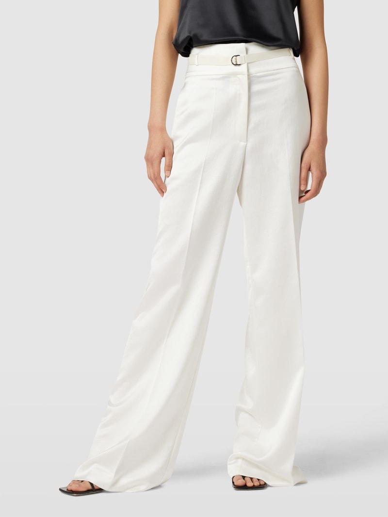 Hose mit Bundfalte Modell 'Himia' in offwhite