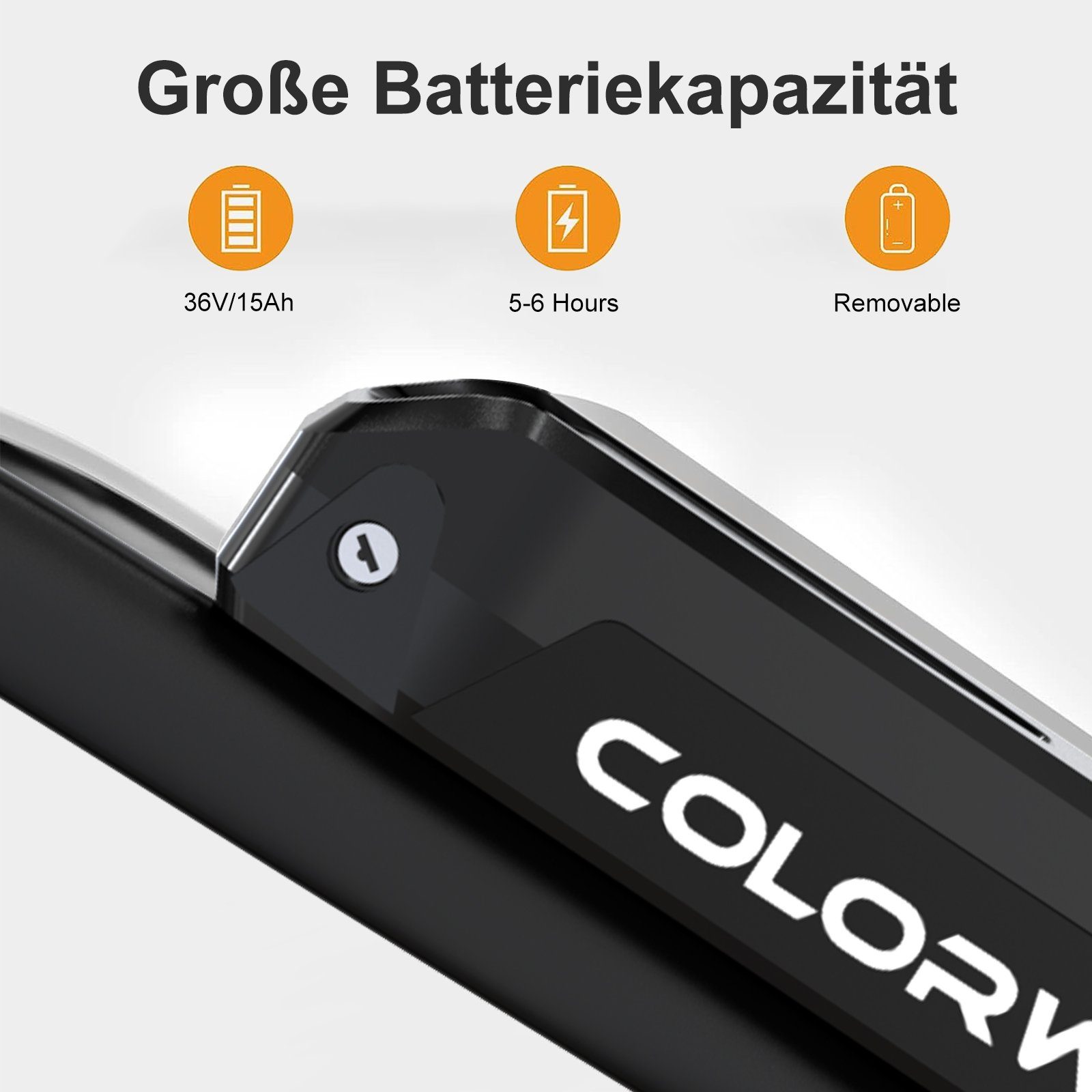 COLORWAY E-Bike 28 Zoll Elektrofahrrad,250W/36V/15Ah,MTB,Shimano, 7 Gang SHIMANO, Kettenschaltung, Heckmotor, Elektrofahrrad für Damen und Herren 170 - 190 cm, innerhalb der StVZO