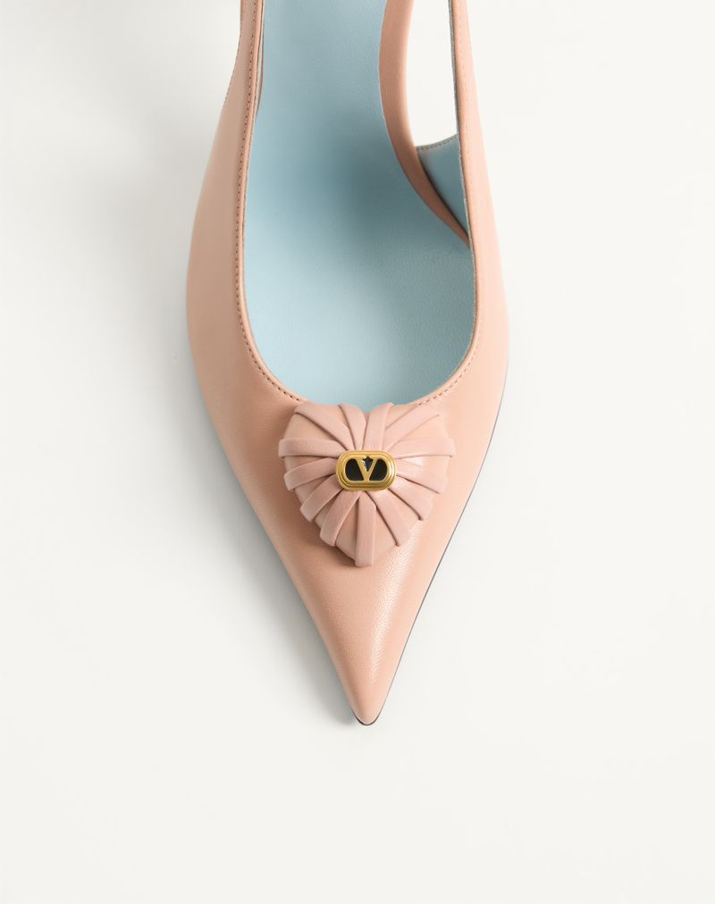 Coeur Royal Slingback Decote em Cabra 100mm