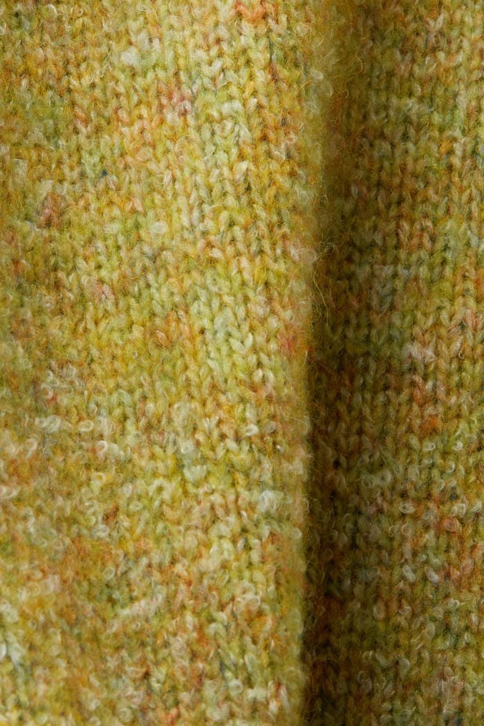 Melierter Pullover mit Stehkragen
