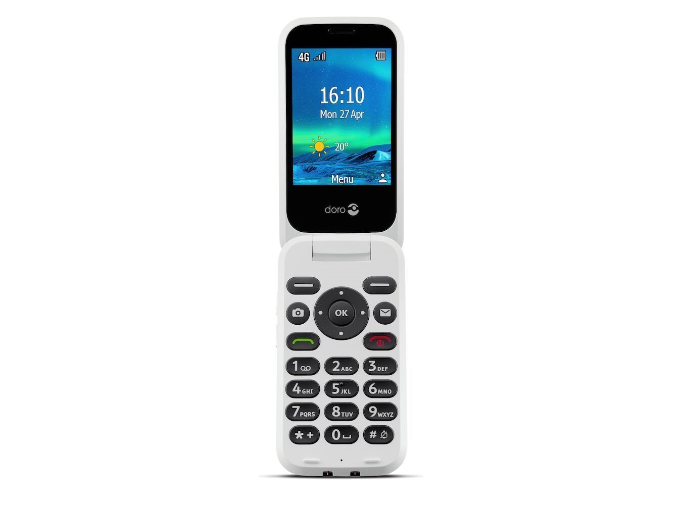 Doro 6880 rot Seniorenhandy (7,11 cm/2.8 Zoll, 128 GB Speicherplatz, 2 MP Kamera, Notruftaste auf der Rückseite, hörgerätekompatibel)