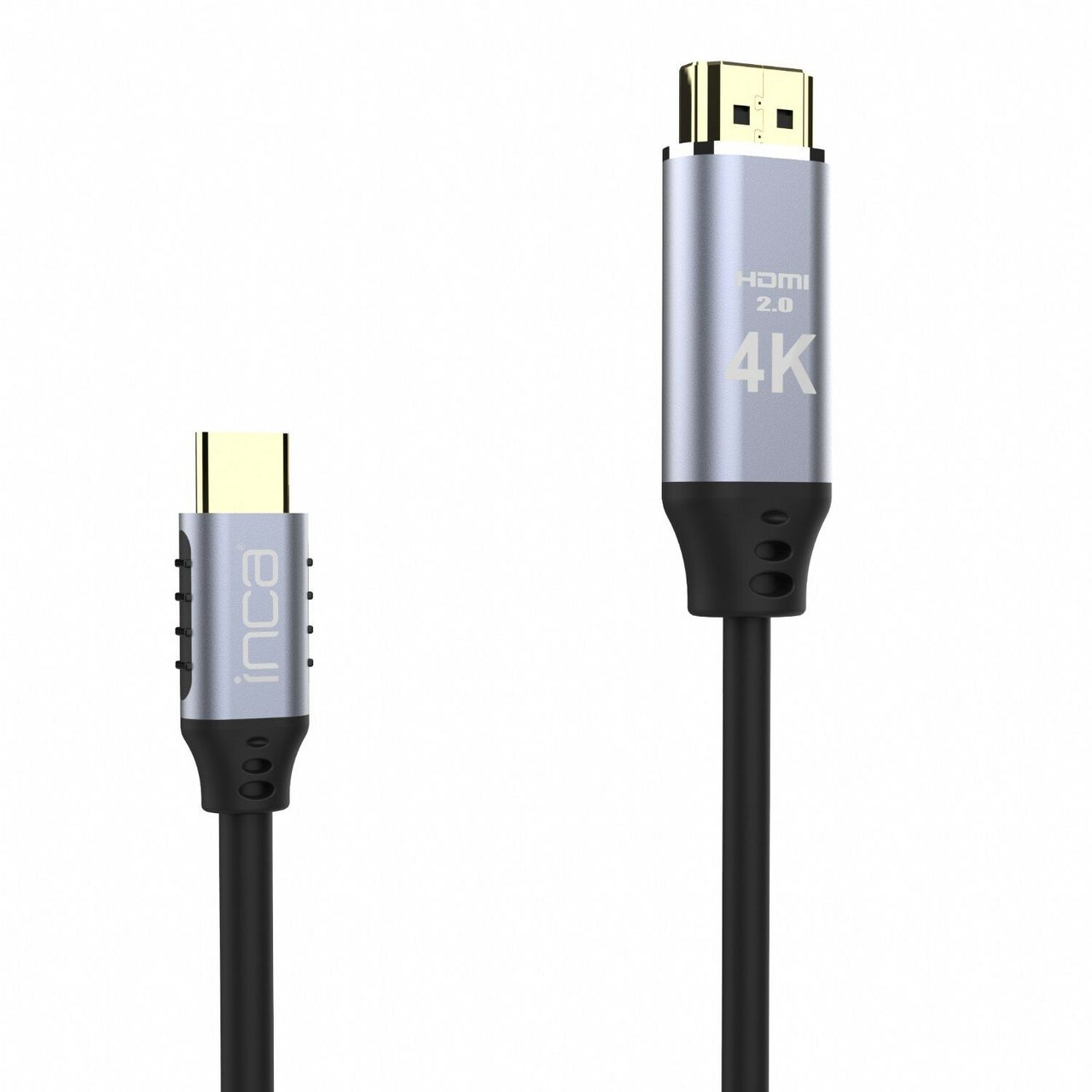 Inca 2m 4K HDMI-Kabel: Brillante Bildübertragung, Abwärtskompatibilität, Typ-C zu HDMI, Goldspitze