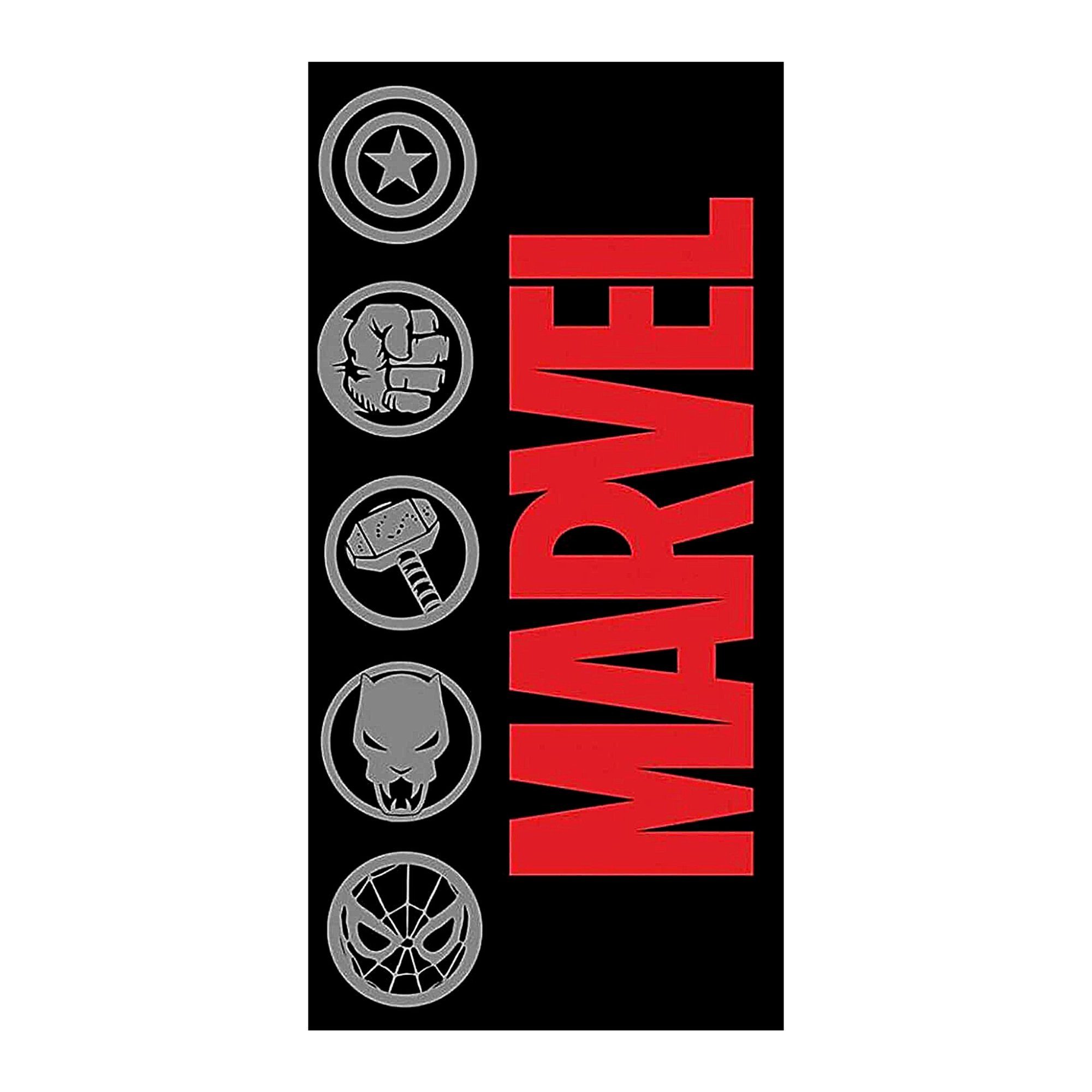 MARVEL Strandtuch, Baumwolle, Duschtuch mit Logoprint 70 x 140 cm