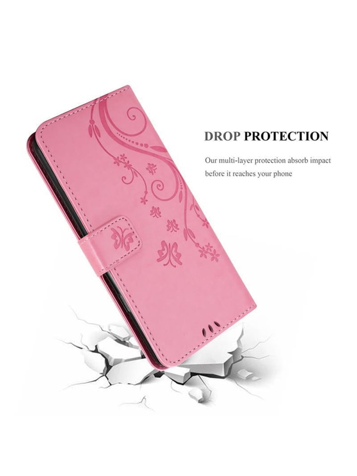 cadorabo Hülle für Samsung Galaxy A41 Blumen Design in FLORAL ROSA günstig kaufen onesize