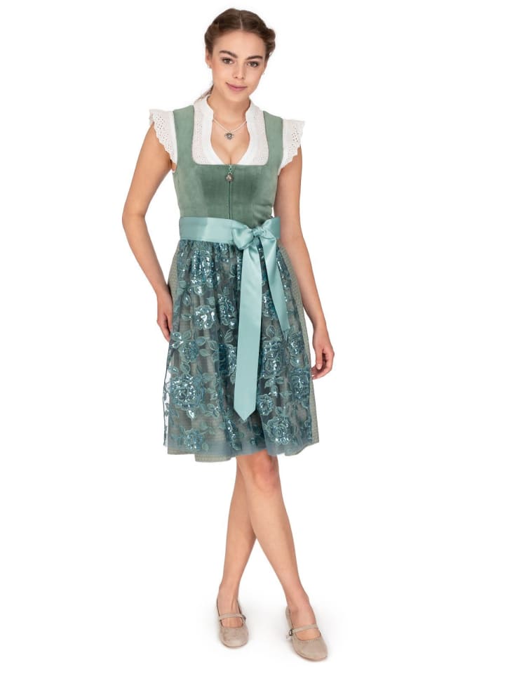 MarJo Mini Dirndl VEITSBRONN in grün günstig kaufen