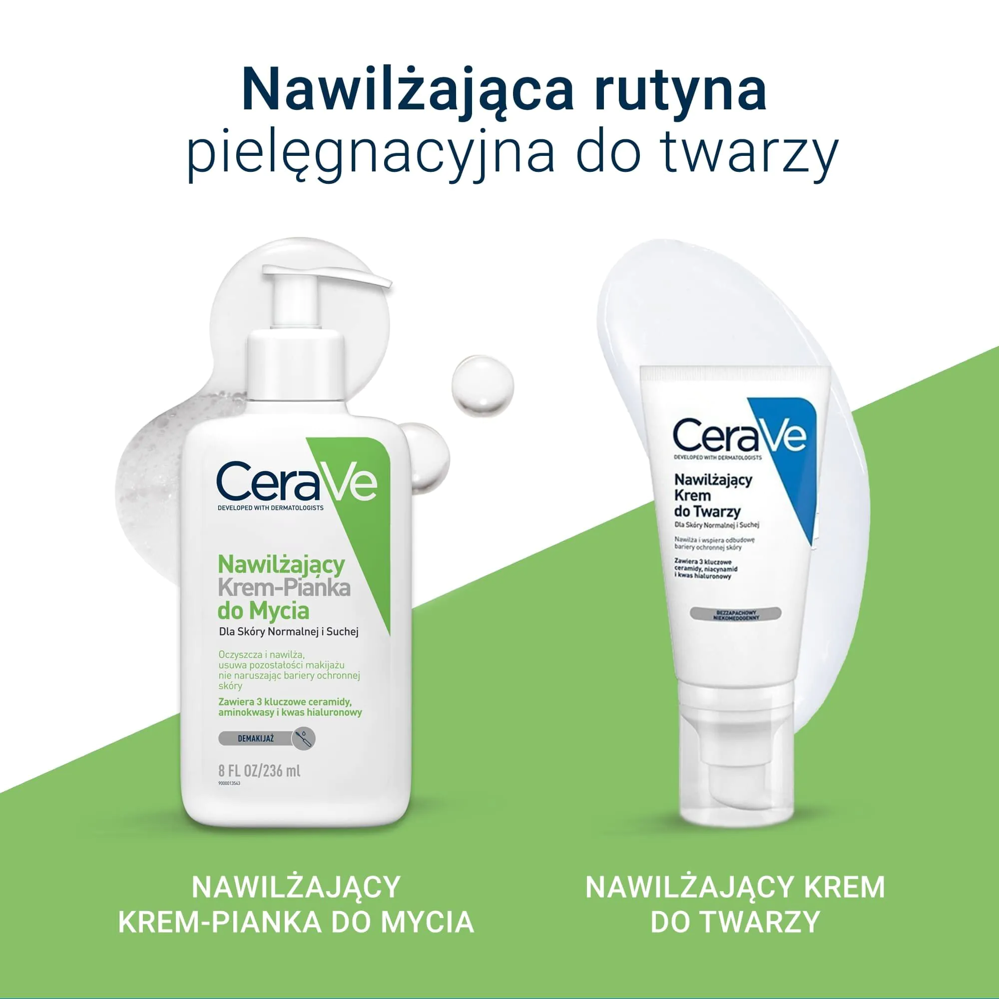 CeraVe drėkinamasis putojantis prausiklis normaliai ir sausai odai 236 ml