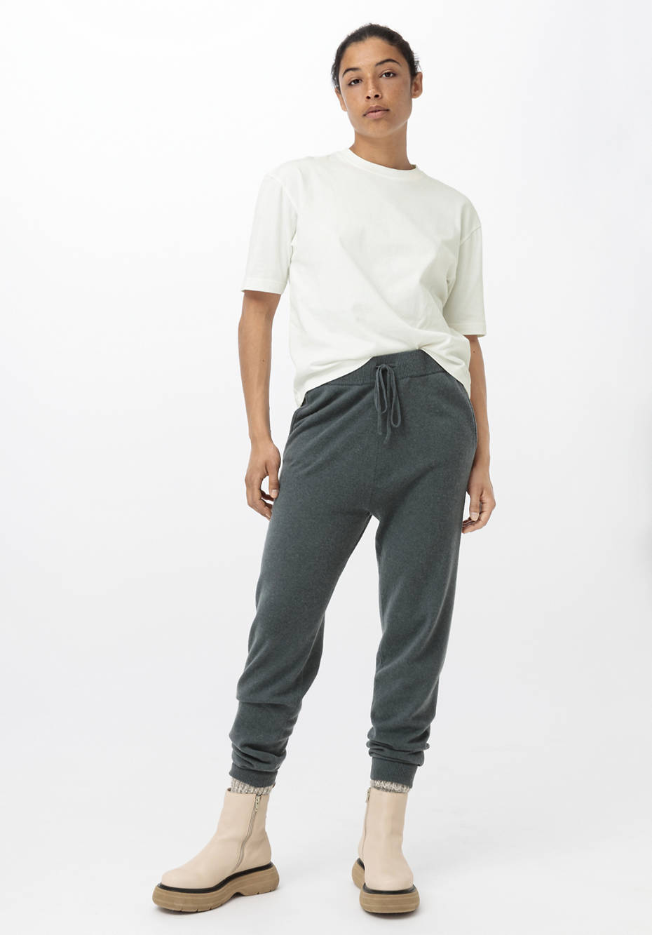 Strickhose aus Bio-Schurwolle mit Kaschmir