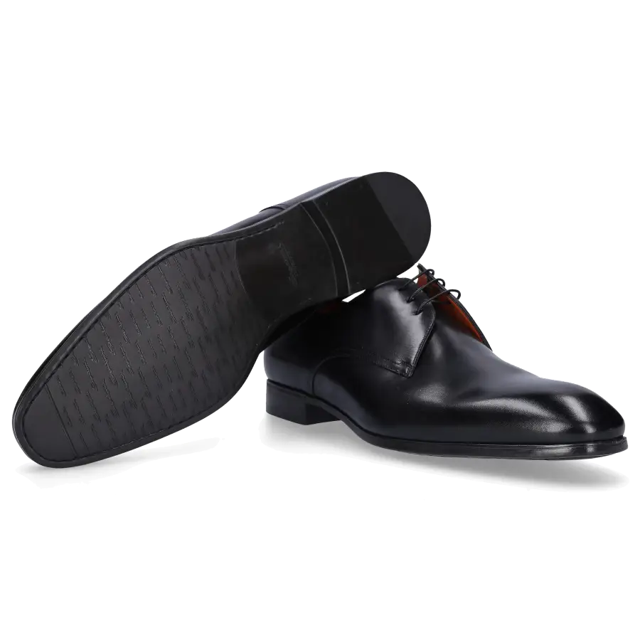 Santoni - Businessschuhe Derby 15018 Kalbsleder - schwarz