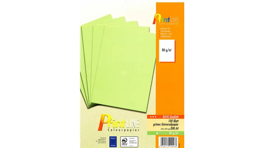 PrintLINE Universalpapier A4 grün BASIC 80g/m² grün