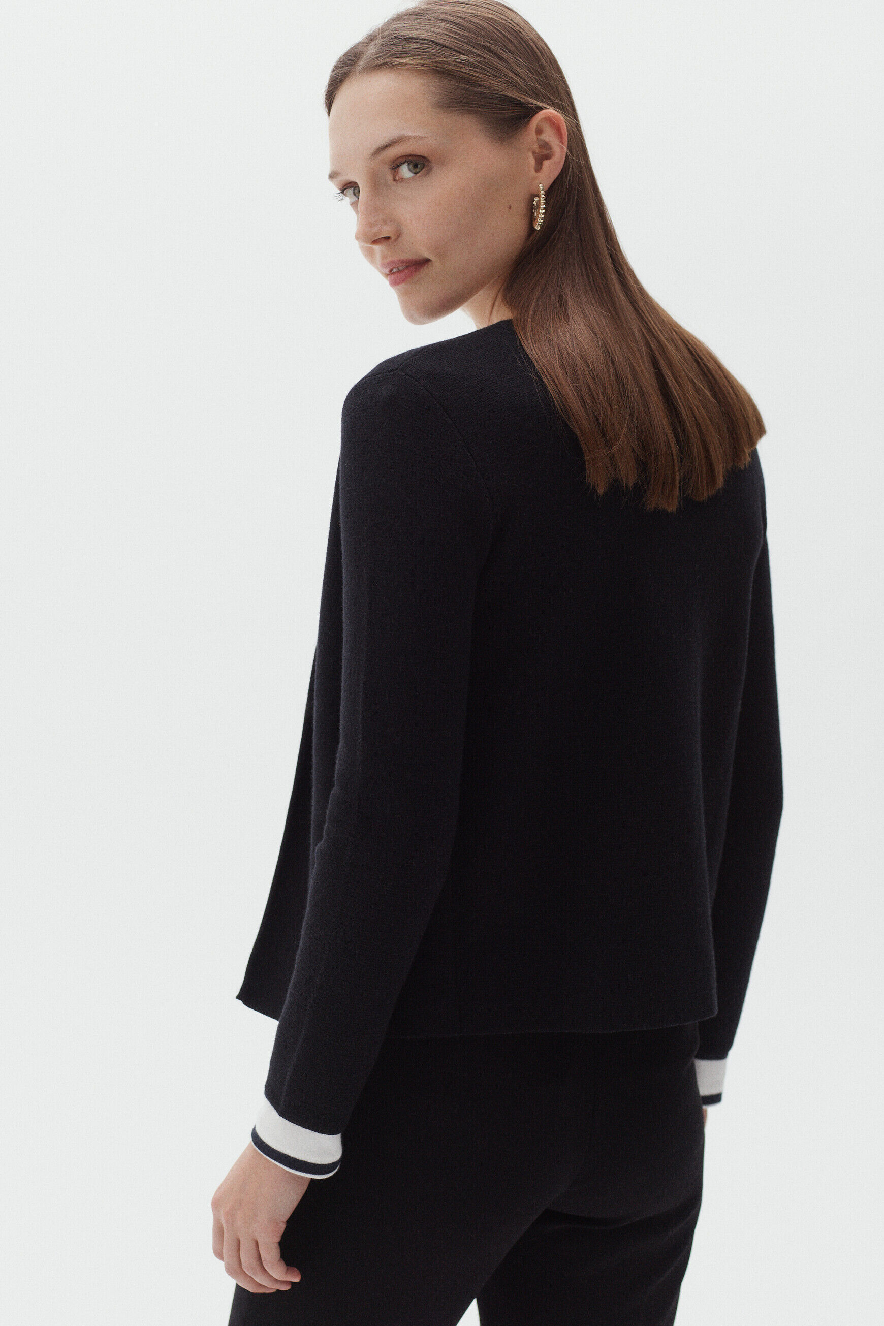 gilet flora noir femme