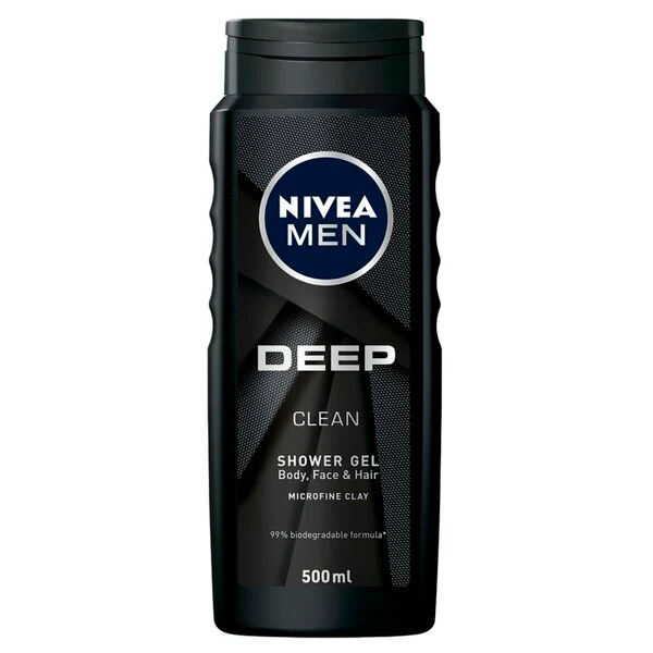 NIVEA Men Deep Clean tusfürdő 500ml - Normál bőrre