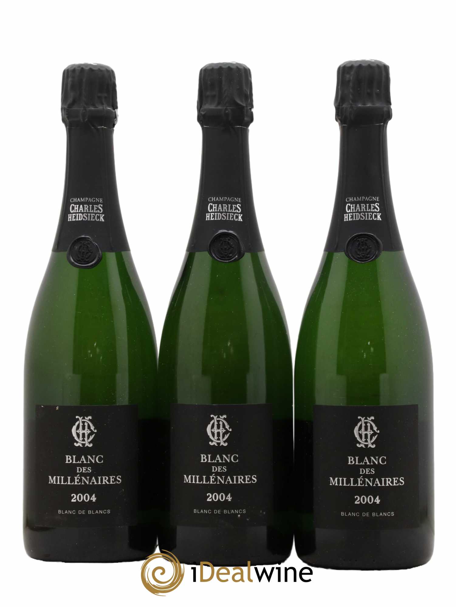 Blanc de Blancs Blanc des Millénaires Charles Heidsieck  2004 - Lot de 3 Bouteilles