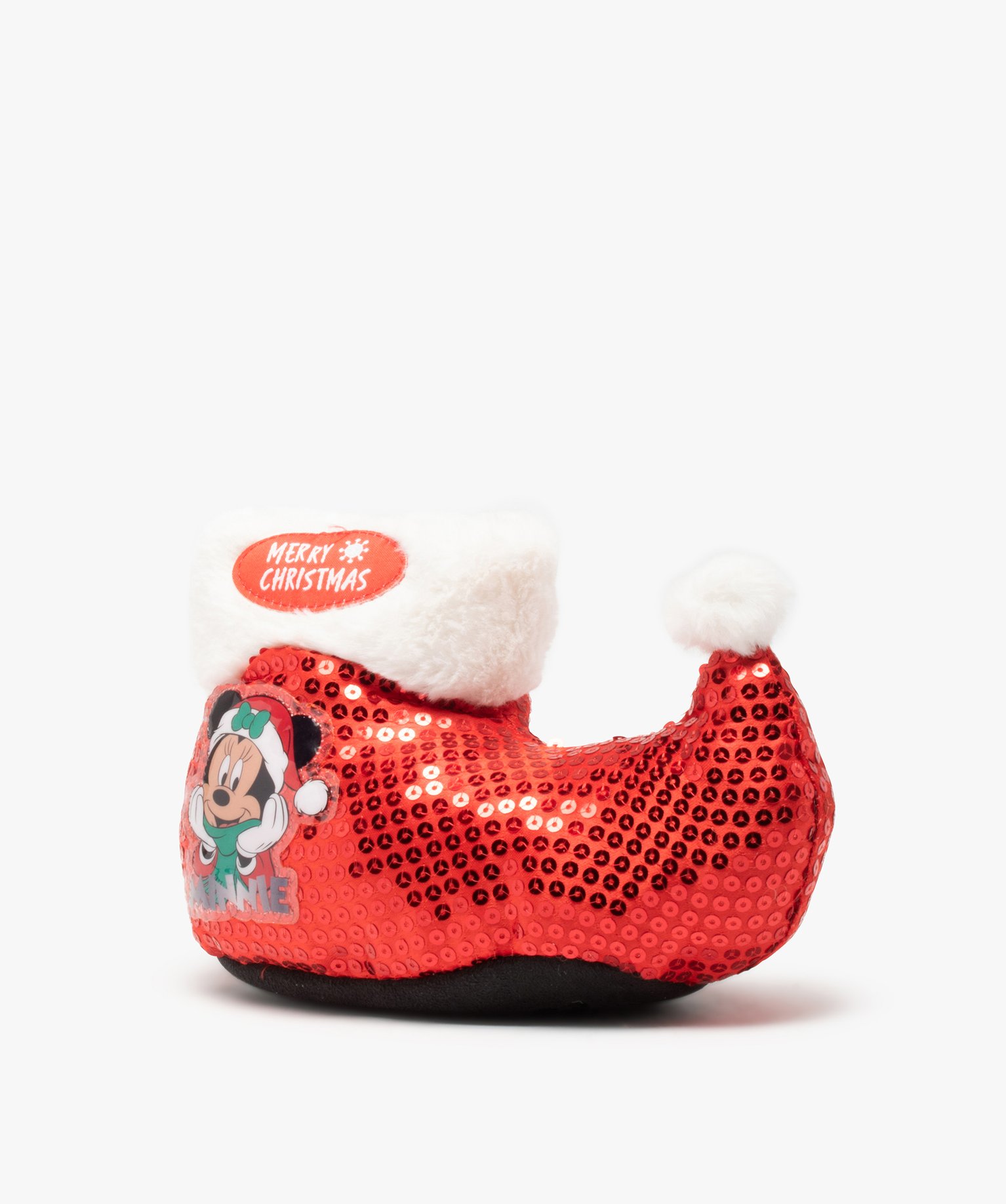 Chaussons fille en volume Père Nol - Minnie rouge | GEMO