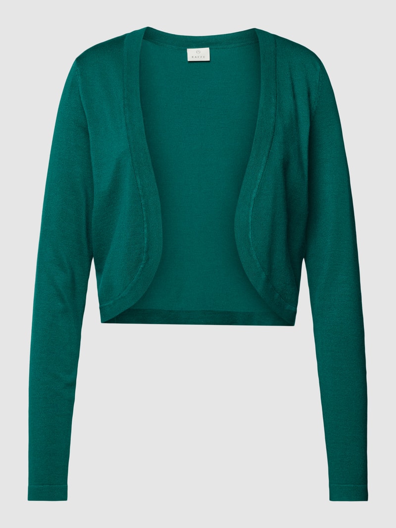 Bolero in unifarbenem Design Modell 'ASTRID' in dunkelgrün