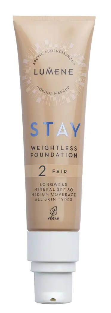 „Lumene Stay Lightweight“ ilgai išliekantis makiažo pagrindas SPF30, 2 Fair