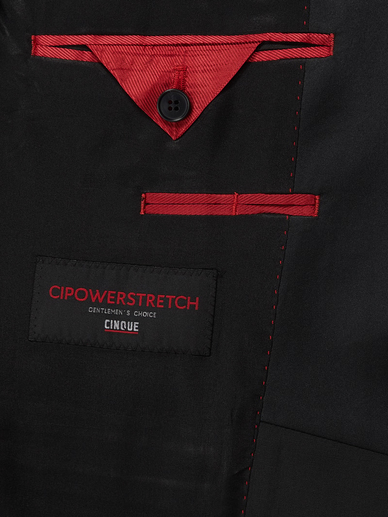 Stoffhose mit französischen Eingrifftaschen Modell 'Festivo' in schwarz