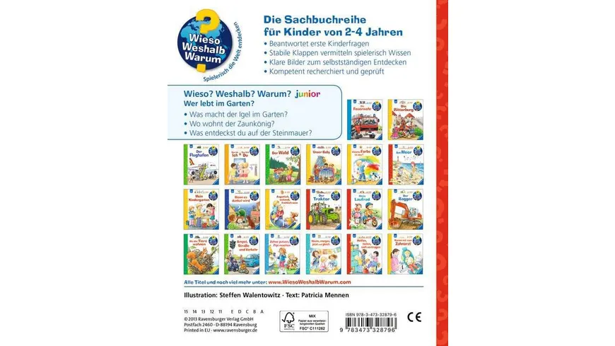 Ravensburger - Wieso? Weshalb? Warum? junior: Wer lebt im Garten?, Band 49
