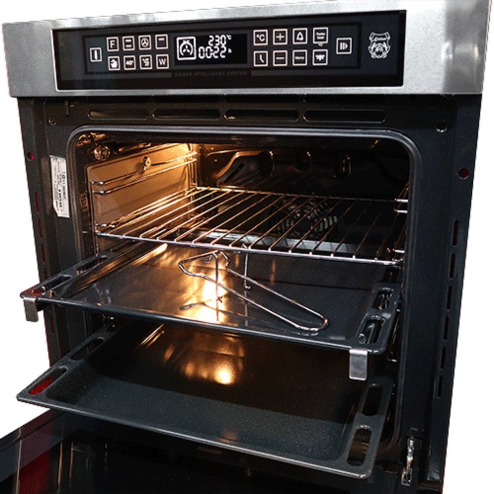 Kaiser Küchengeräte Backofen-Set EH 6306 R + KCT 6730 FIG........, Einbaubackofen,Edelstahl,79L 15 Fkt. +Induktionskochfeld 60 cm