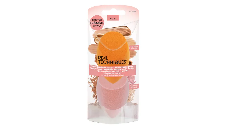 REAL TECHNIQUES Miracle Complexion Sponge + Miracle Powder Sponge
