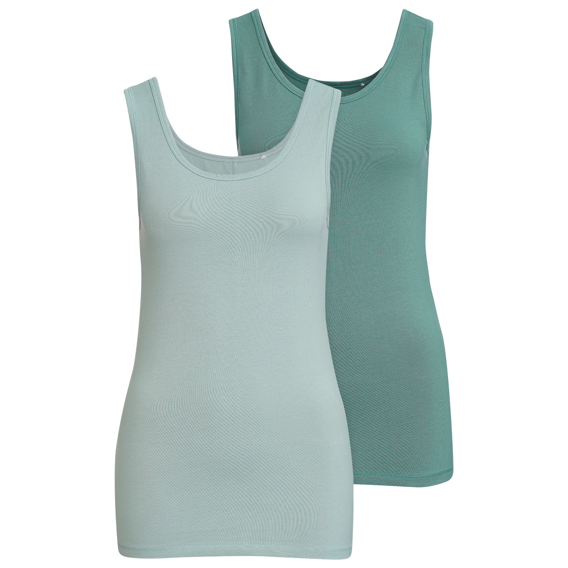 2 Damen Unterhemden im Basic-Look