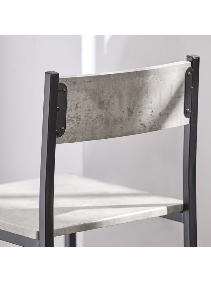 SoBuy Bartisch in Hellgrau und Schwarz - Tisch(B)89 x (H)87 x (T)45cm/Stuhl(B)38 x (H)95 x (T)40cm günstig kaufen onesize