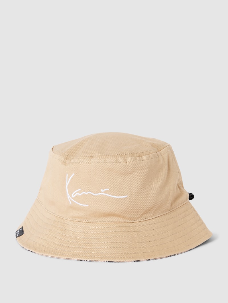 Bucket Hat mit Wende-Funktion Modell 'Paisley' in beige