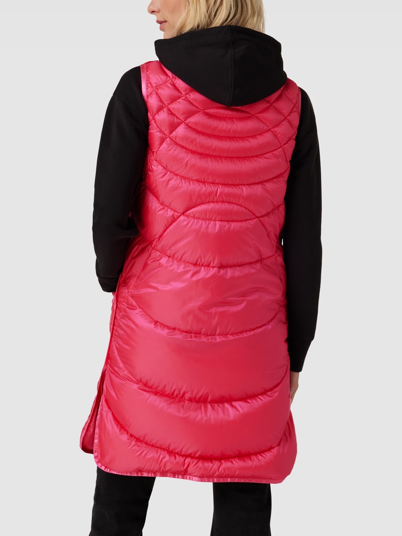Steppweste mit Seitenschlitzen in pink