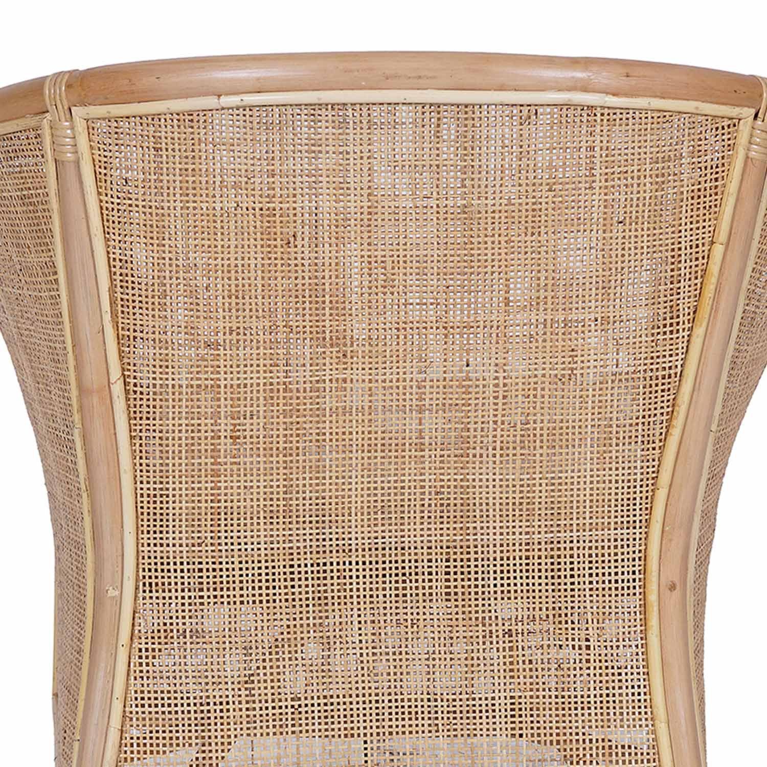 Casa Moro Rattanstuhl Rattansessel Sumatra Natur mit Sitzkissen Loungesessel halbrund, aus hochwertigen Natur-Rattan geflochten