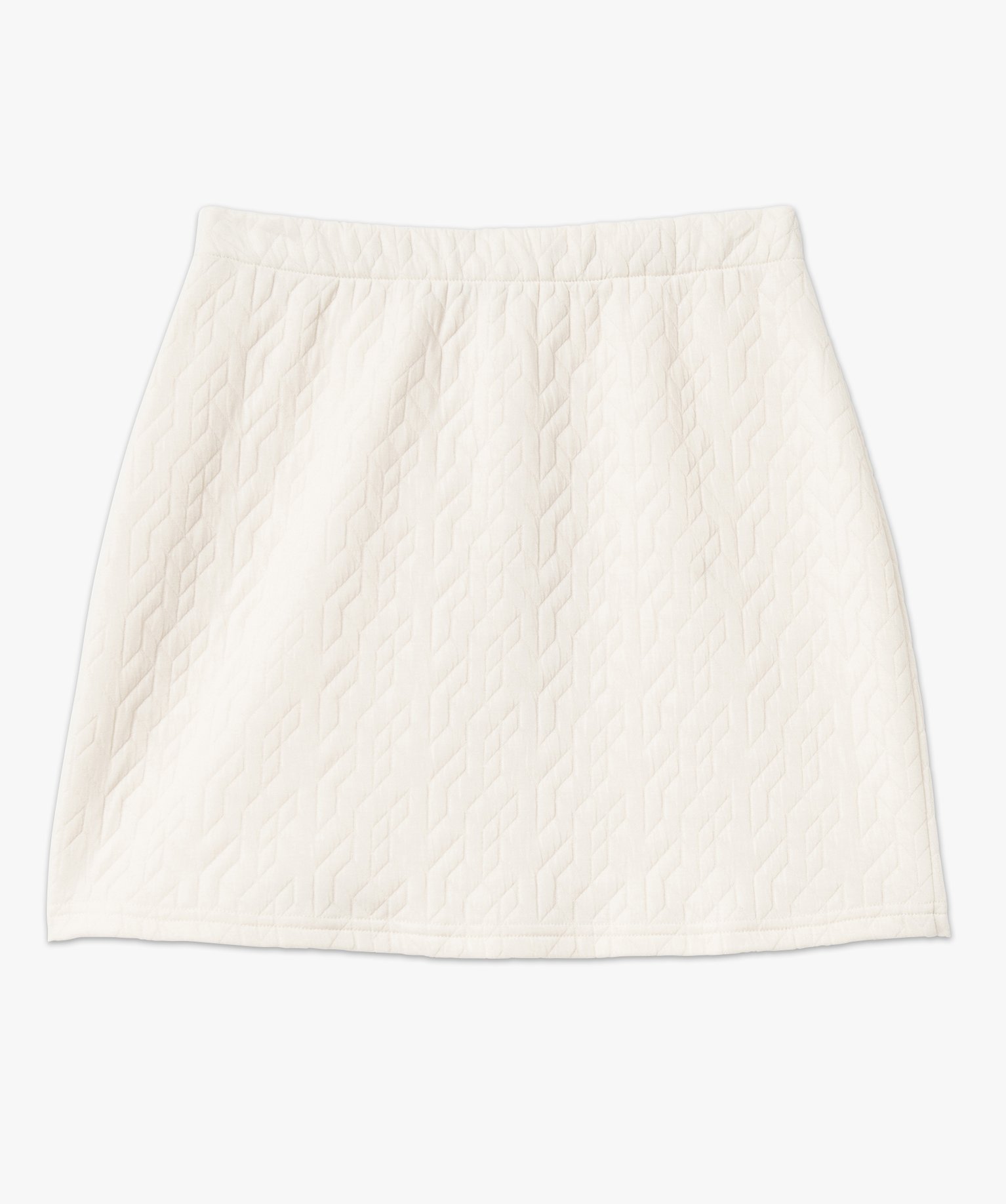 Jupe en maille avec ceinture élastique femme ecru | GEMO