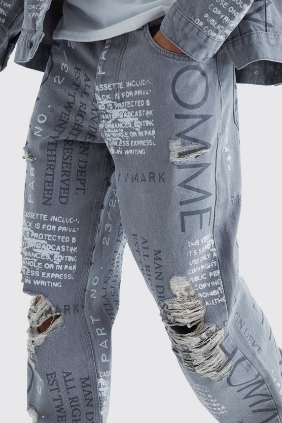 Lockere zerrissene Jeans