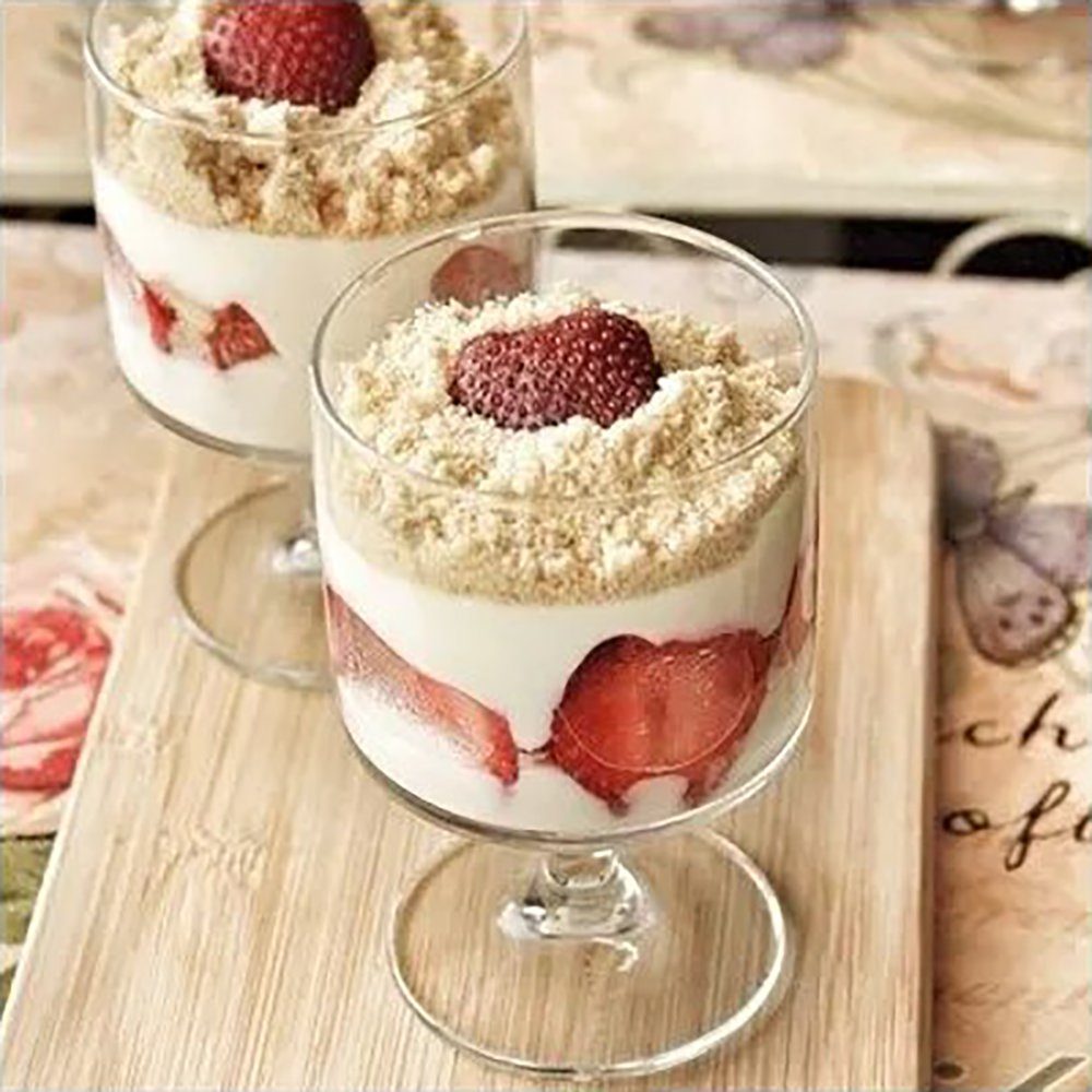 Pasabahce Gläser-Set 44044, Glas, 3er Dessert-Becher aus Glas