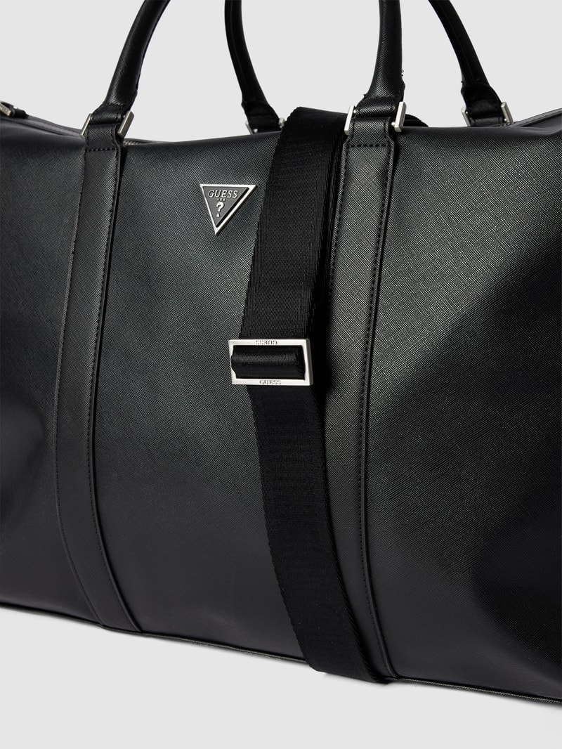 Weekender mit Label-Detail in schwarz