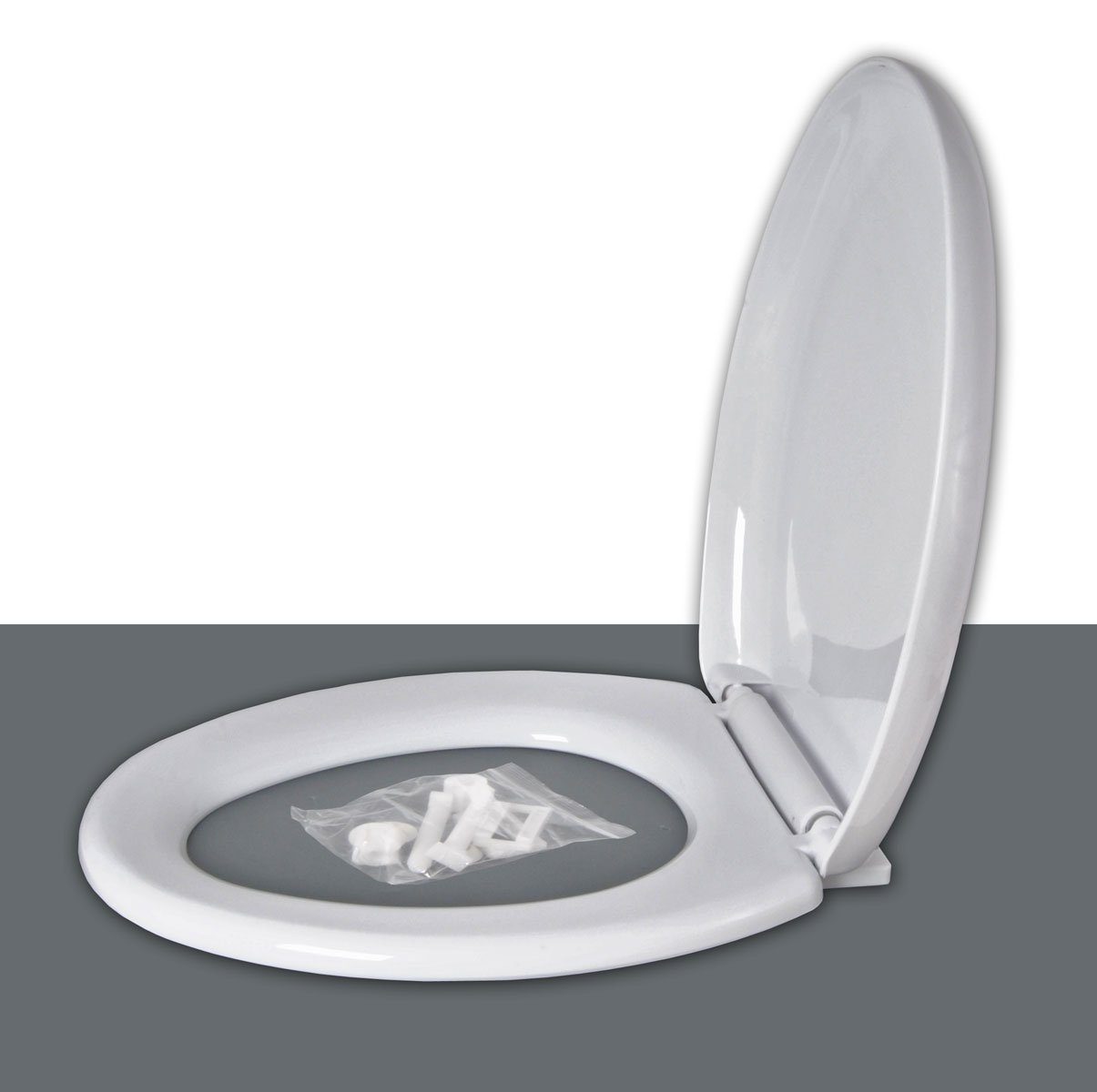 KS-Direkt WC-Sitz Karabonplast WC-Sitz ABSENKAUTOMATIK Toilettendeckel (1-St)