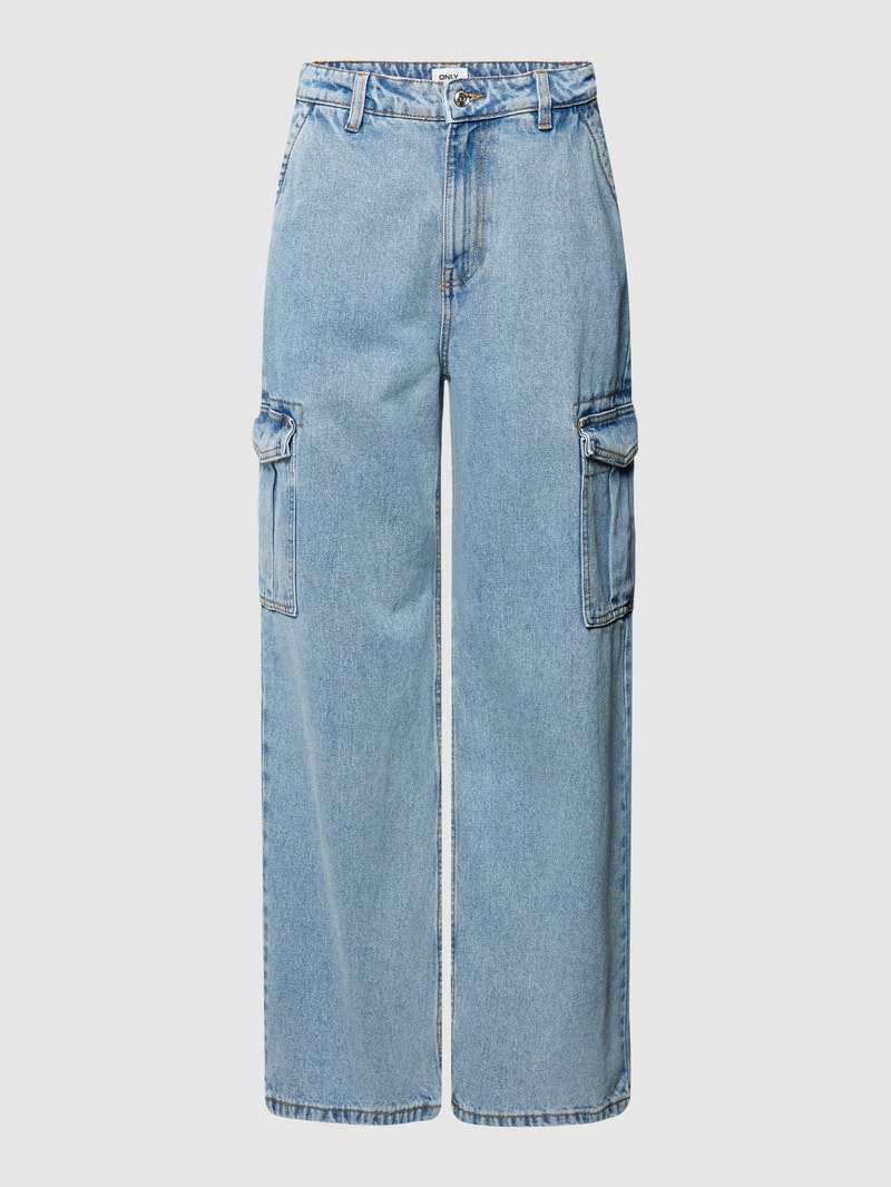 Relaxed Fit Jeans mit Cargotaschen Modell 'HOPE' in dunkelblau