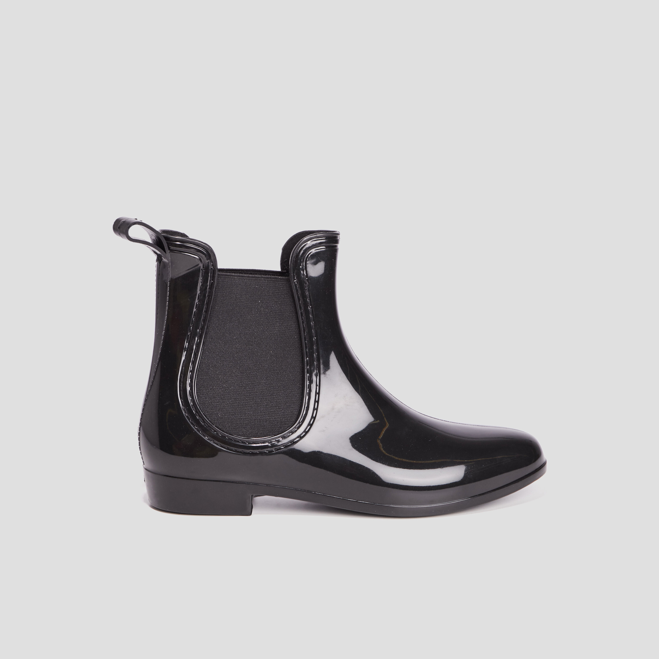 Bottines chelsea de pluie noir femme | La Halle