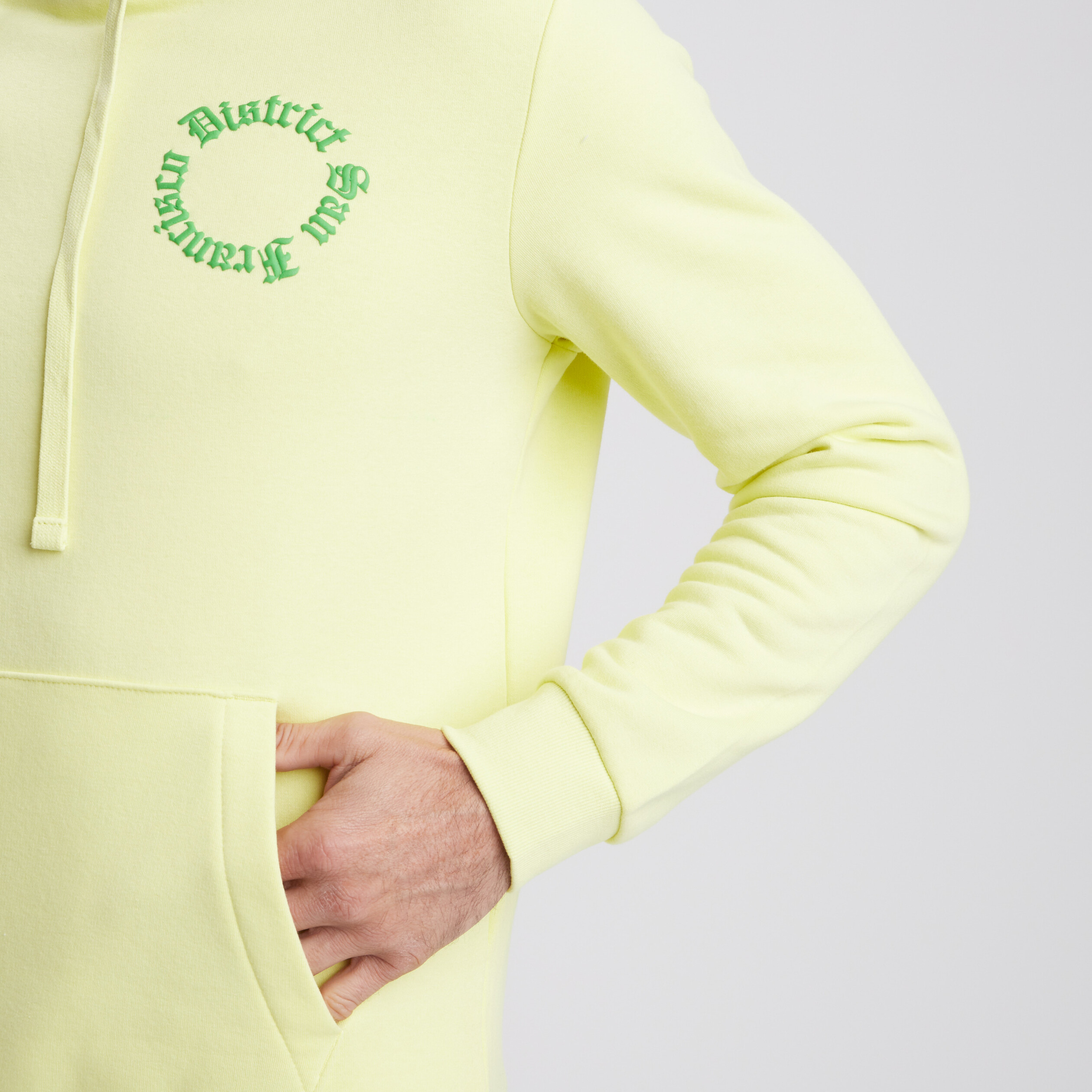 Sweat à capuche hoodie jaune clair homme | La Halle
