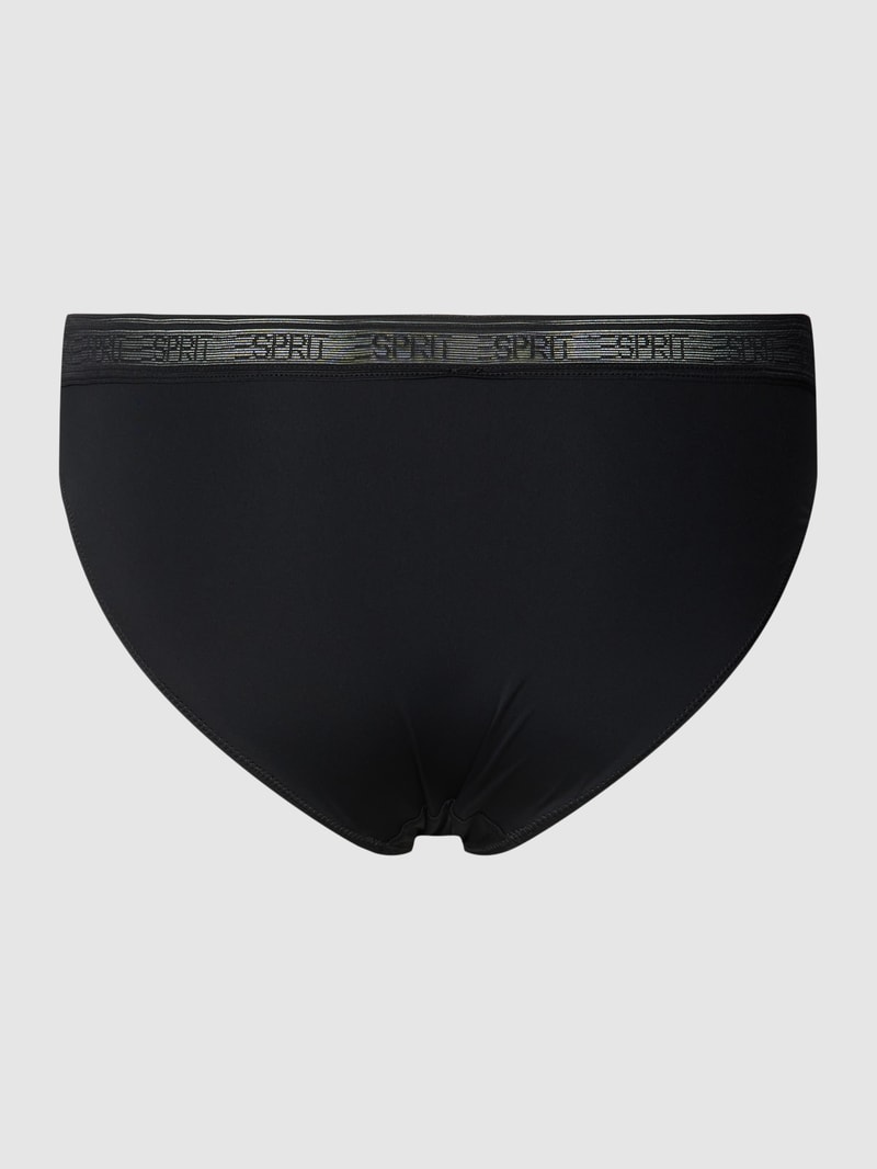 Slip mit elastischem Logo-Bund Modell 'MICRO' in schwarz