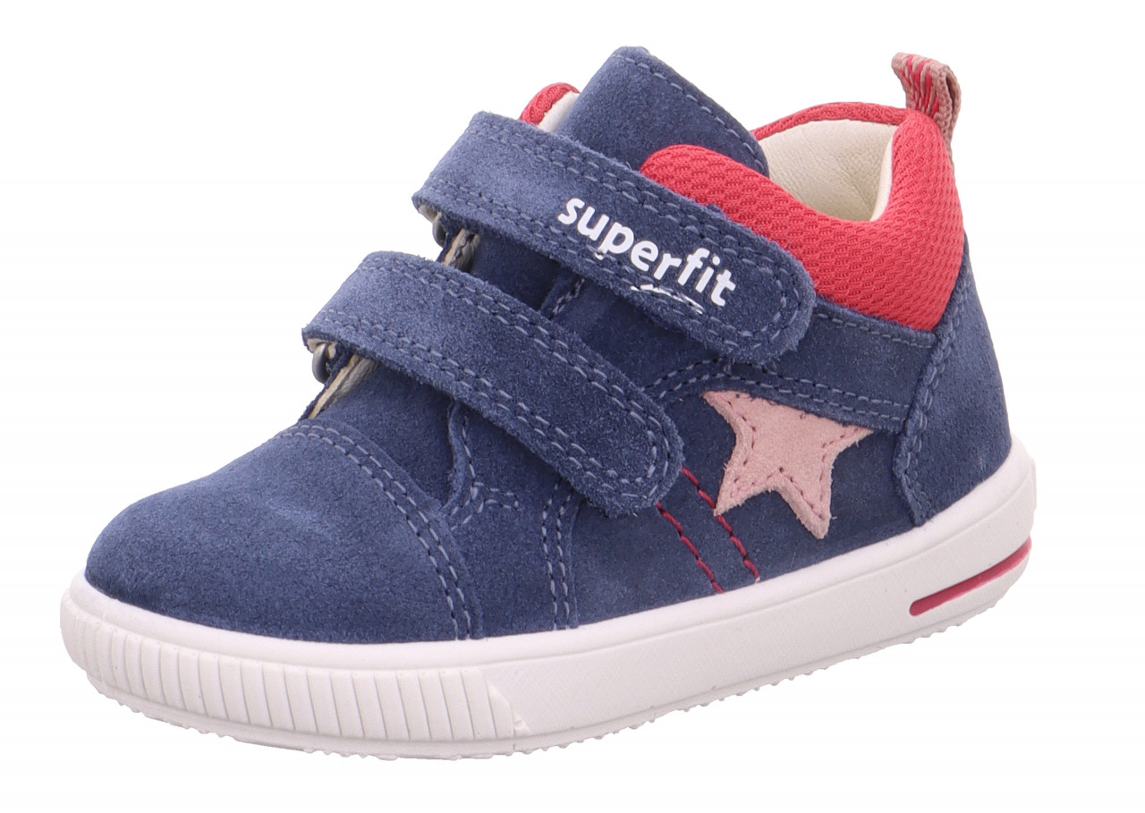 MOPPY - Blau/RotSneaker low mit Klettverschluss