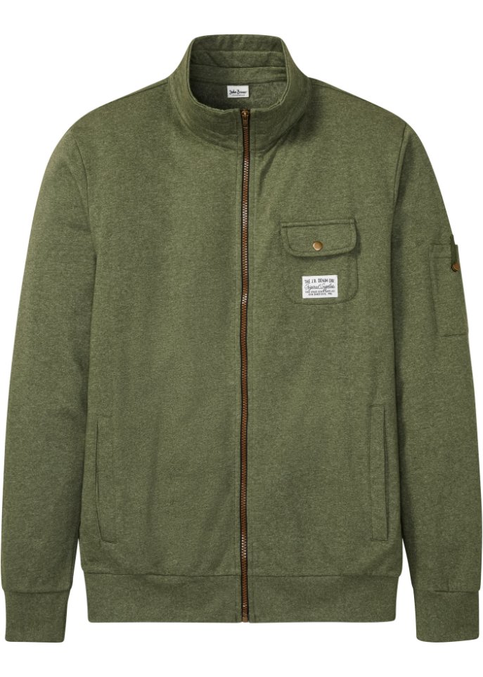 Sweatjacke mit recyceltem Polyester