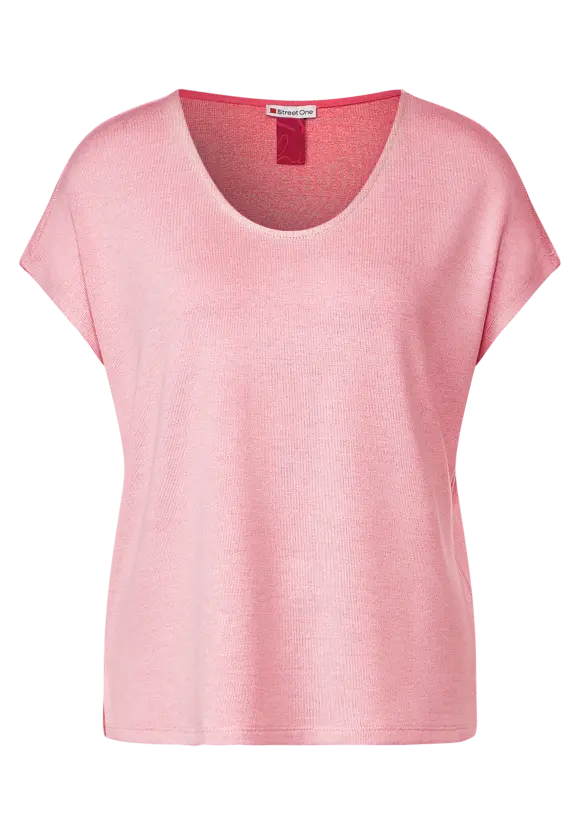 Street One Cosy Shirt in Melangeoptik