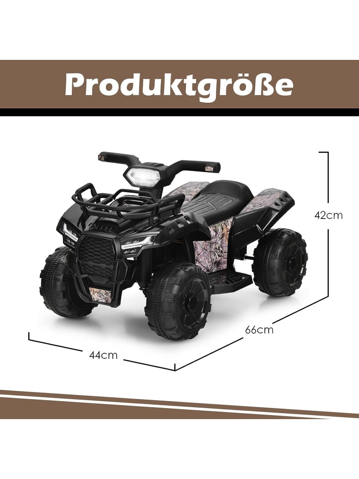 COSTWAY 6V Elektro Mini Quad in Schwarz günstig kaufen 66 cm