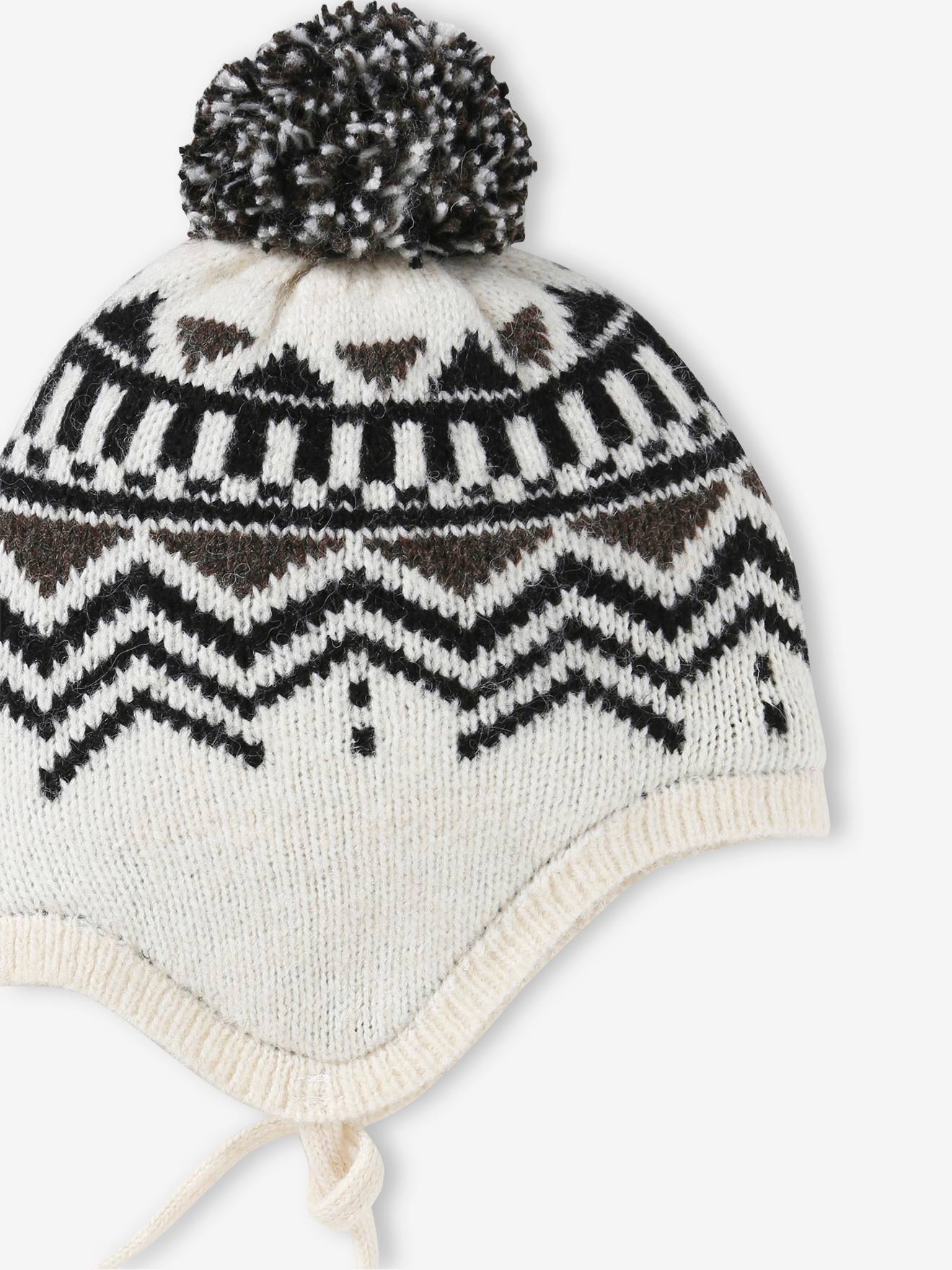 Vertbaudet Jungen Jacquard-Mütze - beige