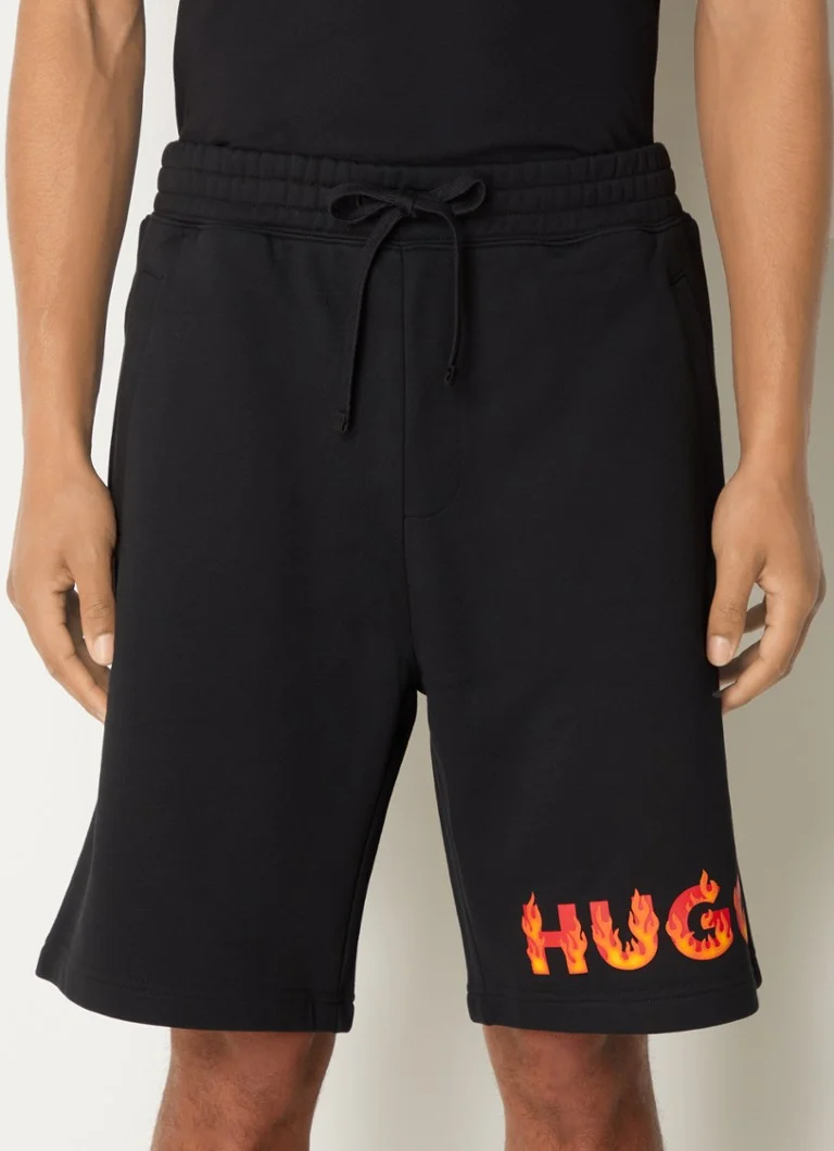 Pantaloni scurți sport HUGO BOSS Dinque cu croi drept și logo imprimat
