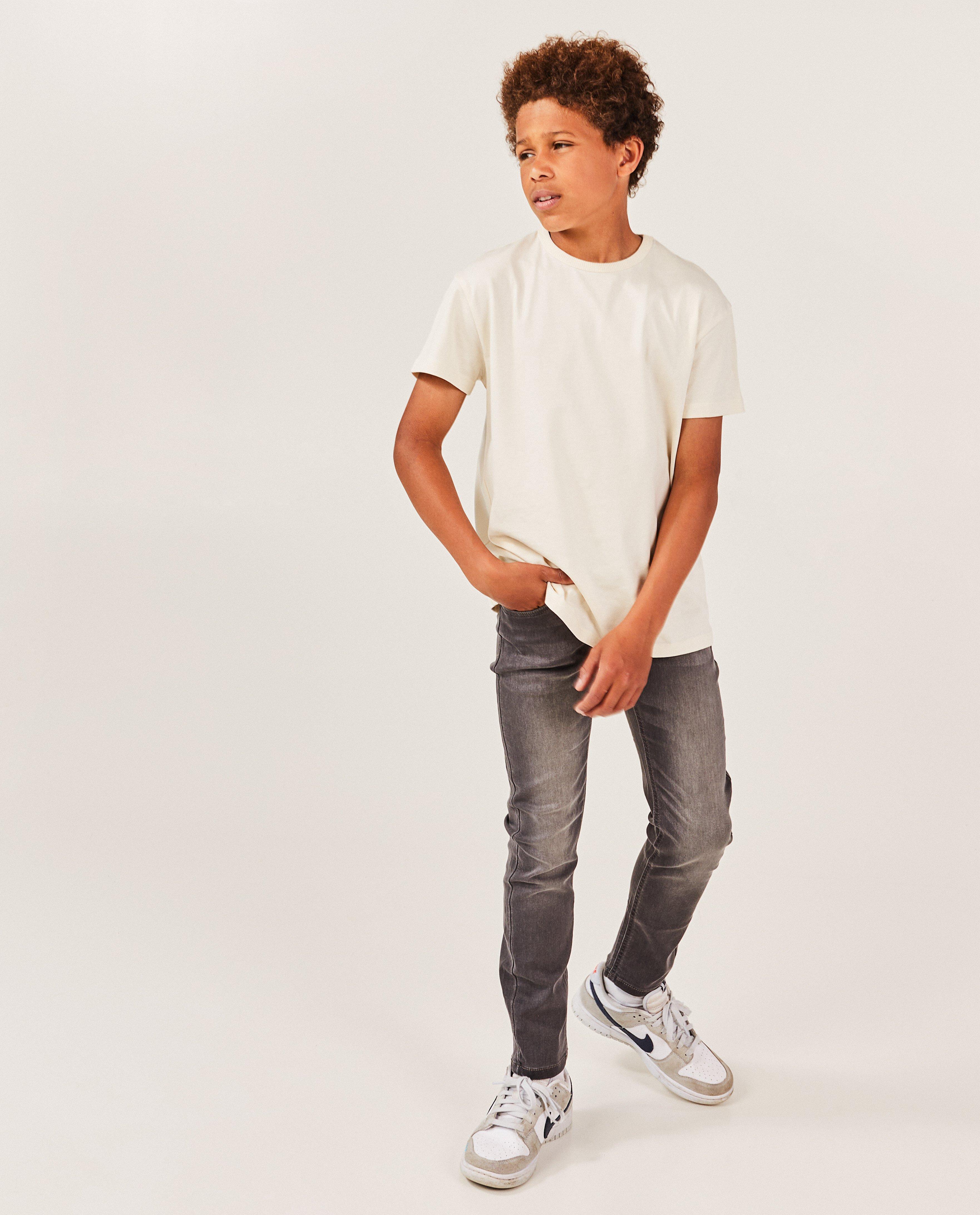 Blugi gri închis Fish & Chips, croială slim fit gri