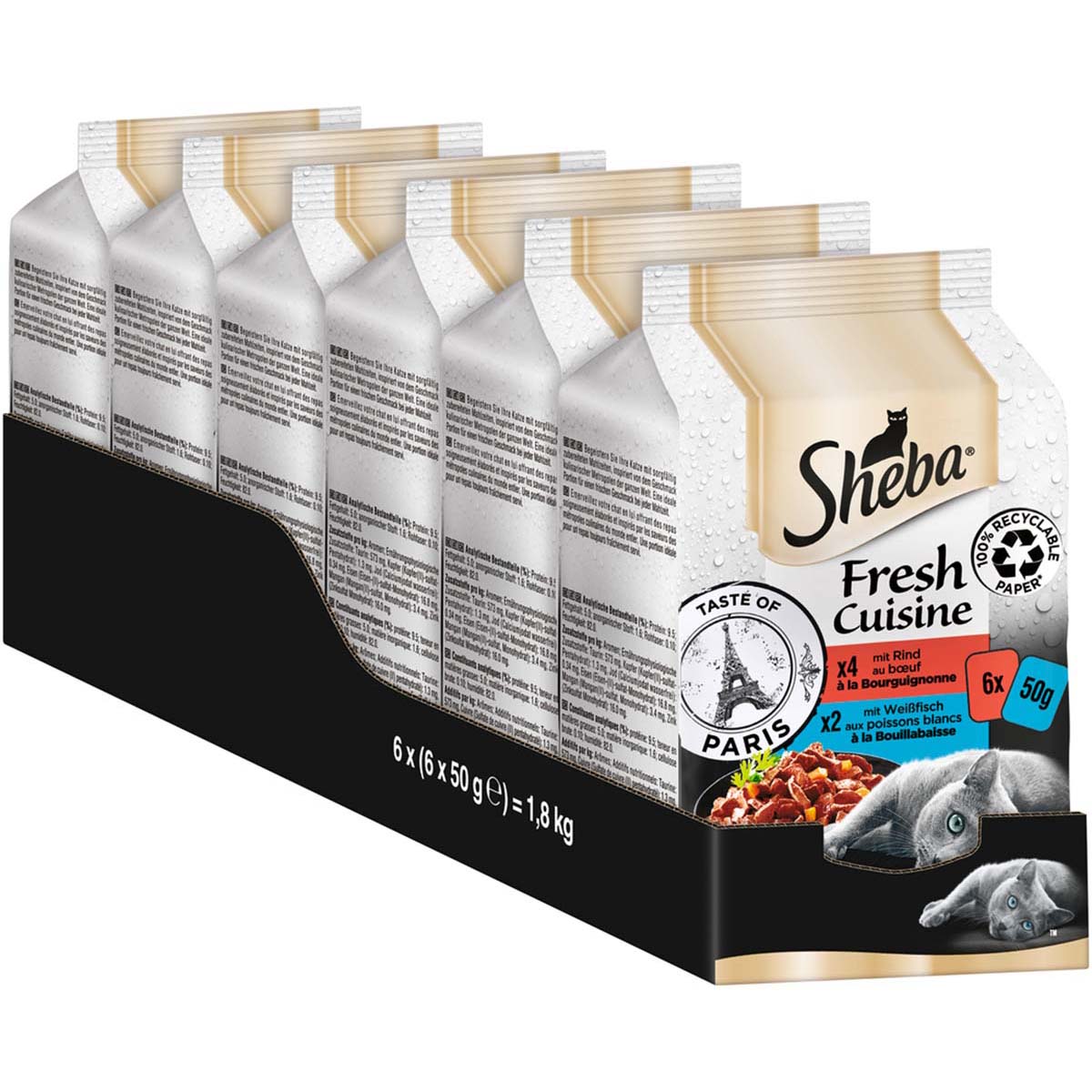 SHEBA Fresh Cuisine Taste of Paris Rind & Weißfisch