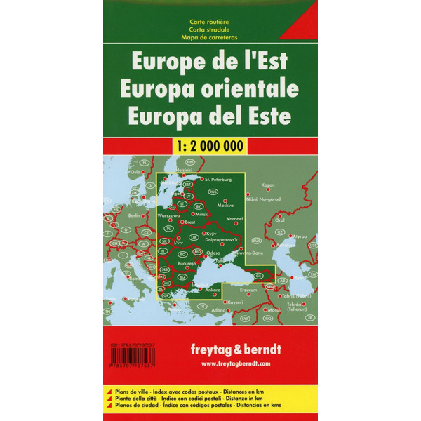 Osteuropa, Autokarte 1:2.000.000 - Straßenkarte