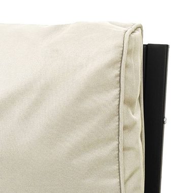 vidaXL Loungesofa Gartenstuhl mit Sandfarbigen Kissen 76x76x79 cm Stahl, 2 Teile